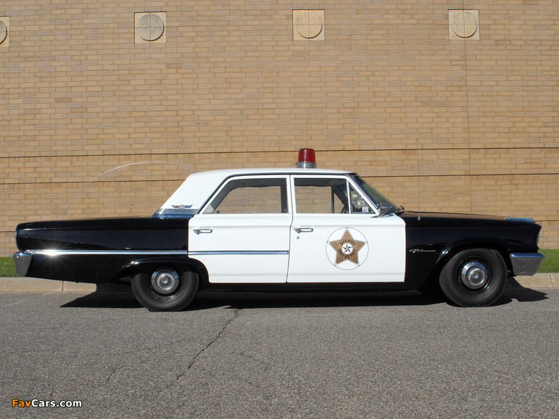 Ford Galaxie 4-door Sedan Police 1963 photos (800 x 600)