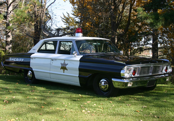 Ford Galaxie 500 4-door Sedan Police 1964 wallpapers
