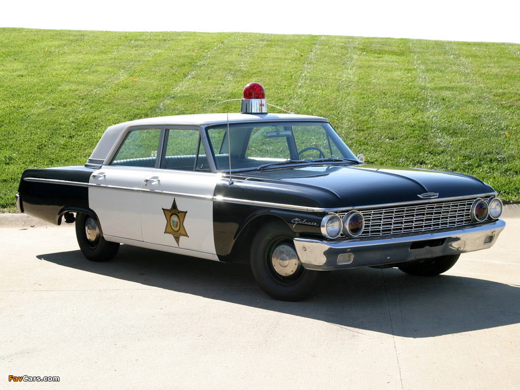 Ford Galaxie Town Sedan Police 1962 wallpapers (1024 x 768)