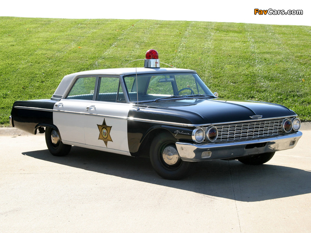Ford Galaxie Town Sedan Police 1962 wallpapers (640 x 480)