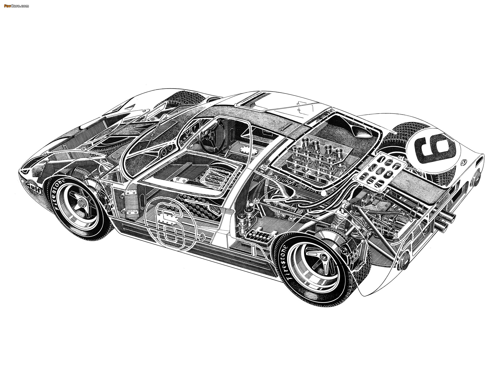 Ford GT40 Le Mans Race Car 1966 wallpapers (2048 x 1536)