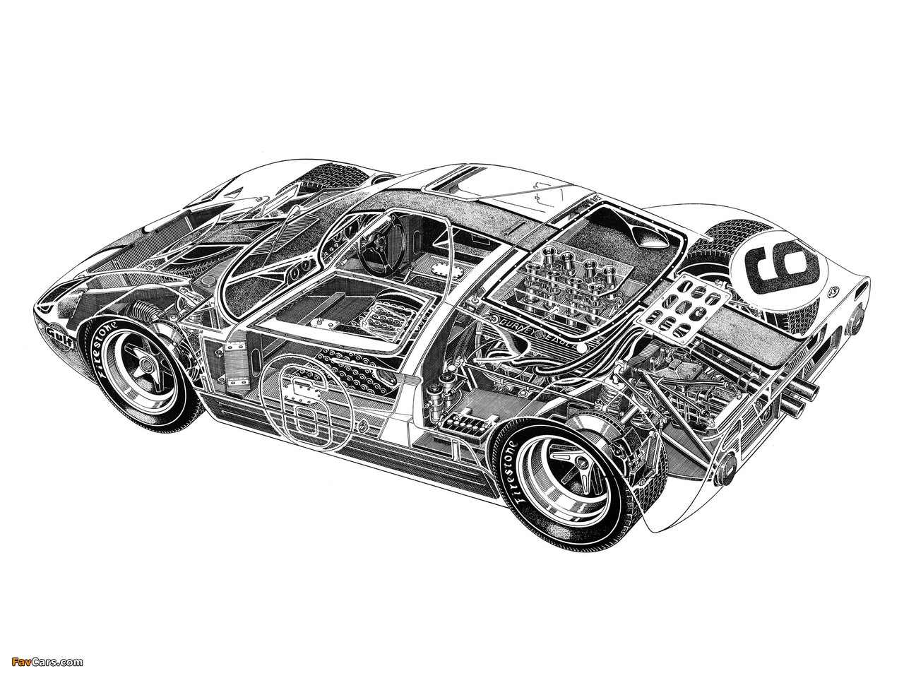 Ford GT40 Le Mans Race Car 1966 wallpapers (1280 x 960)