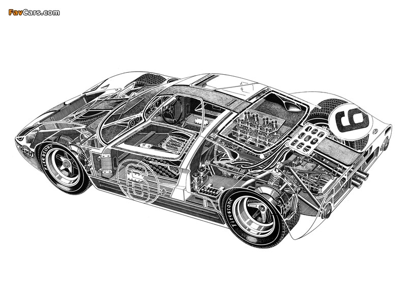 Ford GT40 Le Mans Race Car 1966 wallpapers (800 x 600)