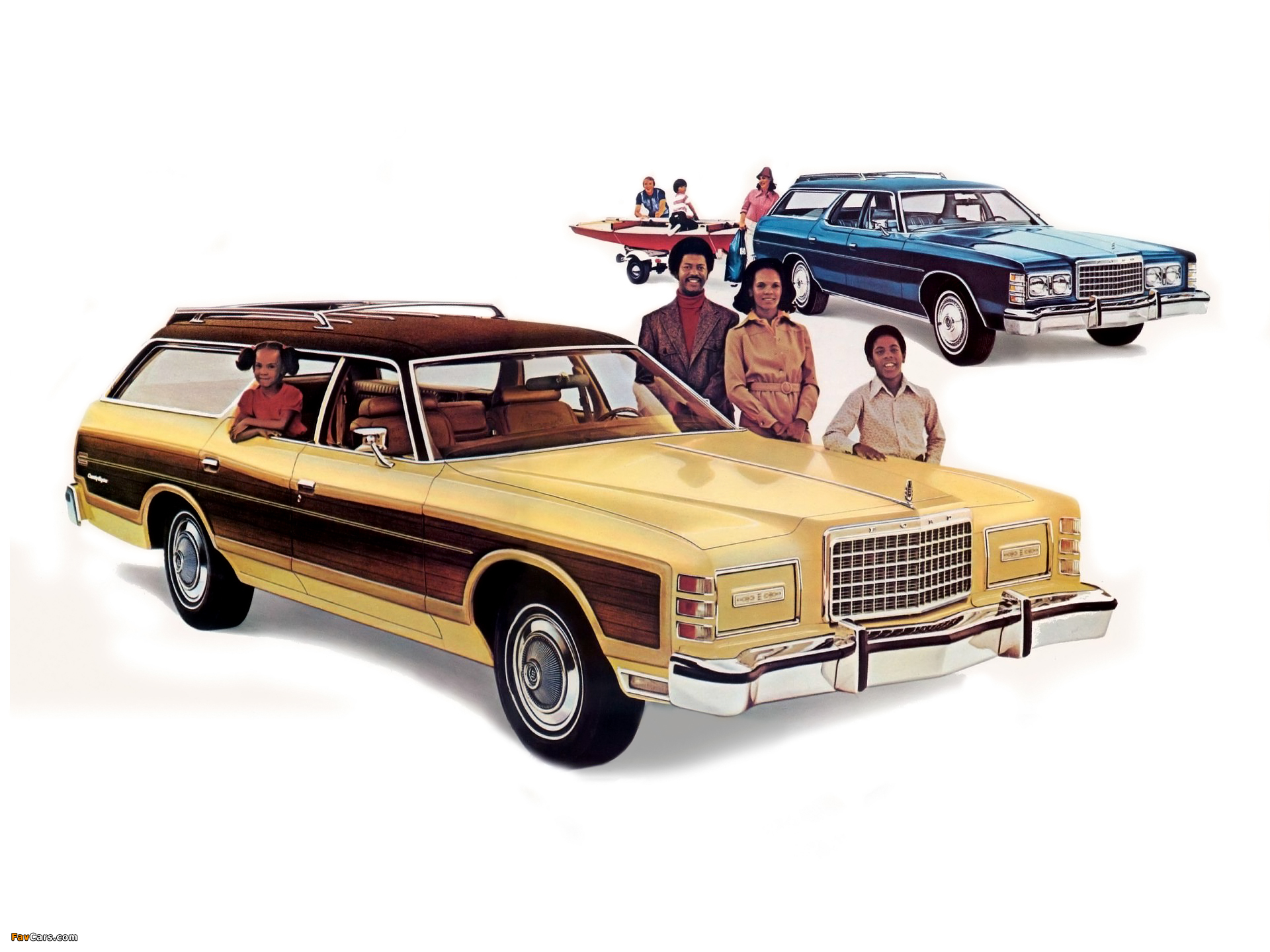 Ford LTD Country Squire Wagon & LTD Wagon 1975 wallpapers (1920 x 1440)