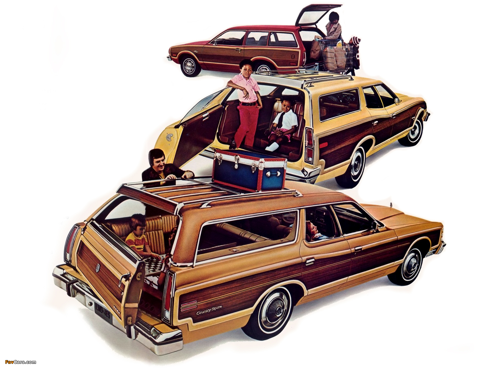 Ford Pinto Squire Wagon & Gran Torino Squire Wagon & LTD Country Squire Wagon 1975 photos (1600 x 1200)