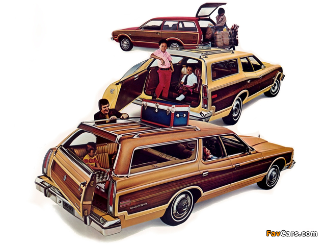 Ford Pinto Squire Wagon & Gran Torino Squire Wagon & LTD Country Squire Wagon 1975 photos (640 x 480)