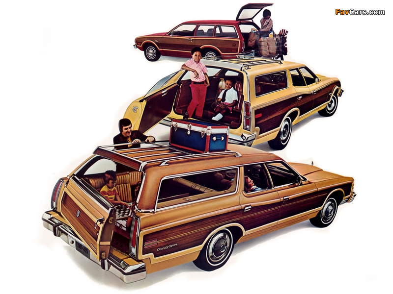 Ford Pinto Squire Wagon & Gran Torino Squire Wagon & LTD Country Squire Wagon 1975 photos (800 x 600)