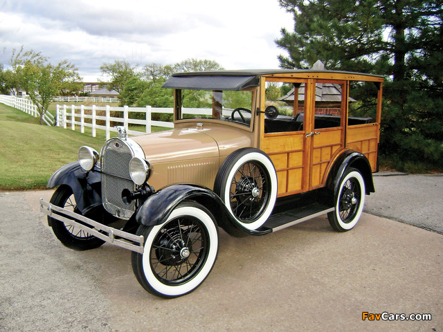 Ford Model A Woody Station Wagon (150A) 1929 photos (640 x 480)