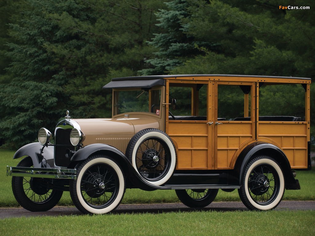 Ford Model A Woody Station Wagon (150A) 1929 wallpapers (1024 x 768)