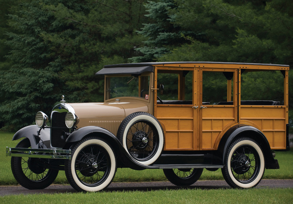 Ford Model A Woody Station Wagon (150A) 1929 wallpapers