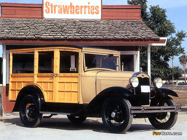 Ford Model A Woody Station Wagon (150A) 1929 wallpapers (640 x 480)