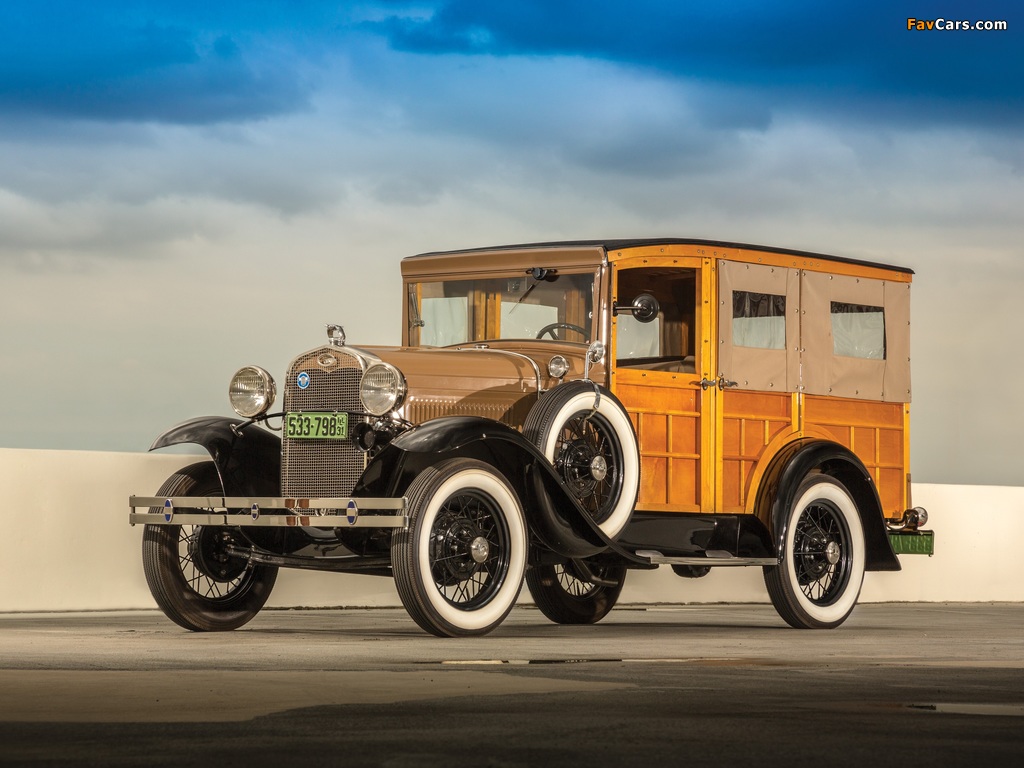 Ford Model A Station Wagon (150B) 1930–31 wallpapers (1024 x 768)