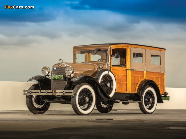 Ford Model A Station Wagon (150B) 1930–31 wallpapers (640 x 480)