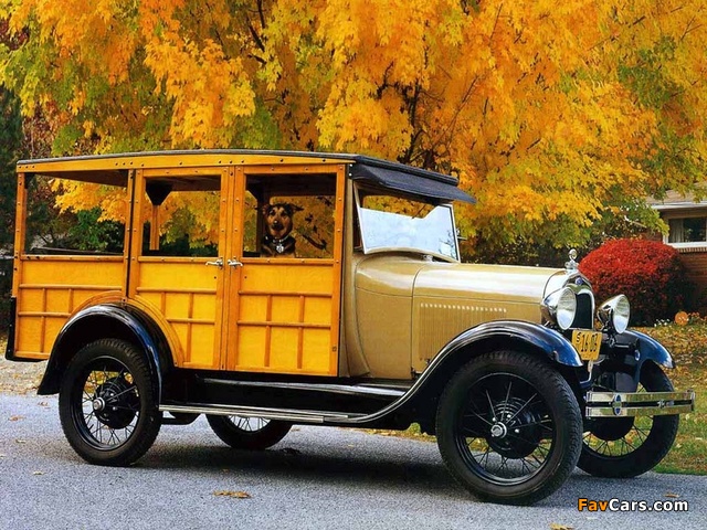 Ford Model A Woody Station Wagon (150A) 1929 wallpapers (640 x 480)