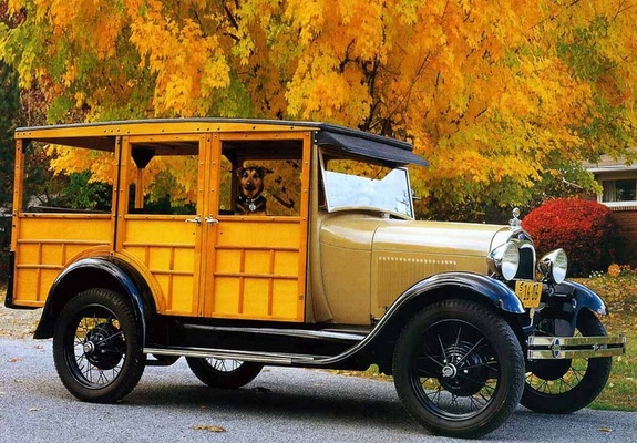 Ford Model A Woody Station Wagon (150A) 1929 wallpapers