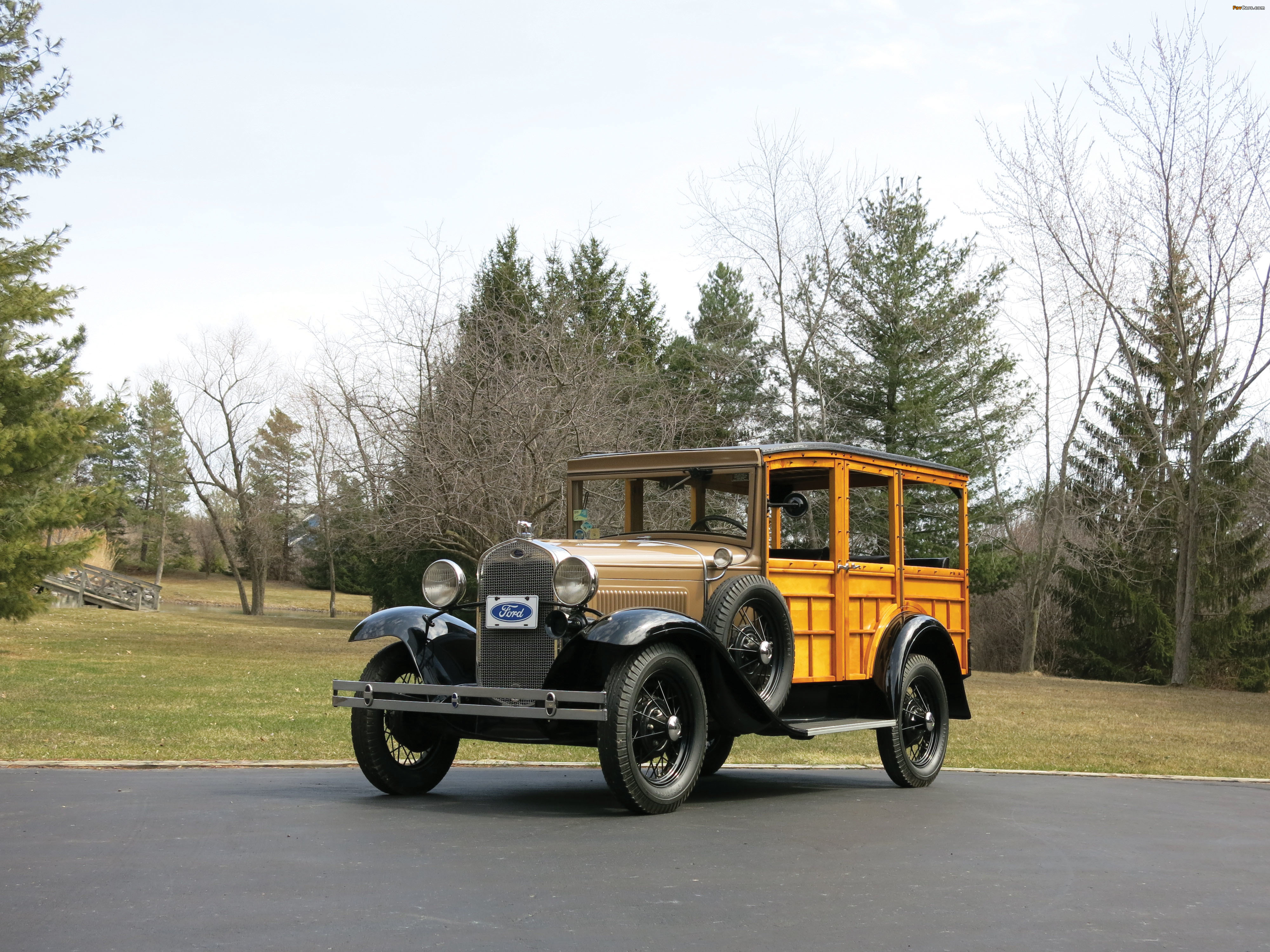 Ford Model A Station Wagon (150B) 1930–31 wallpapers (4000 x 3000)