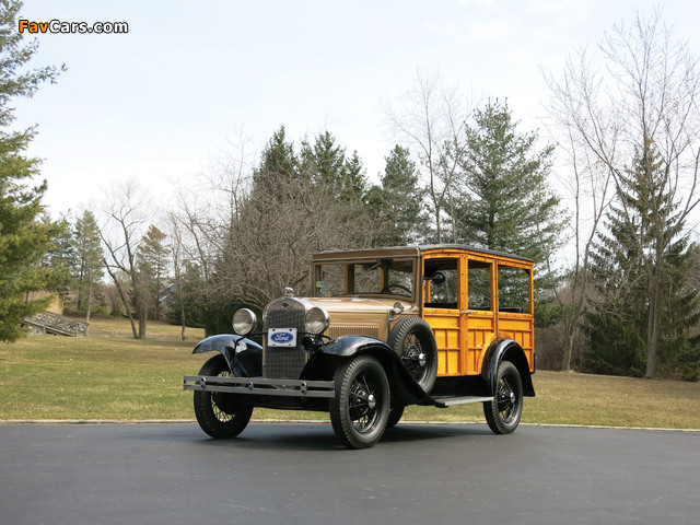 Ford Model A Station Wagon (150B) 1930–31 wallpapers (640 x 480)