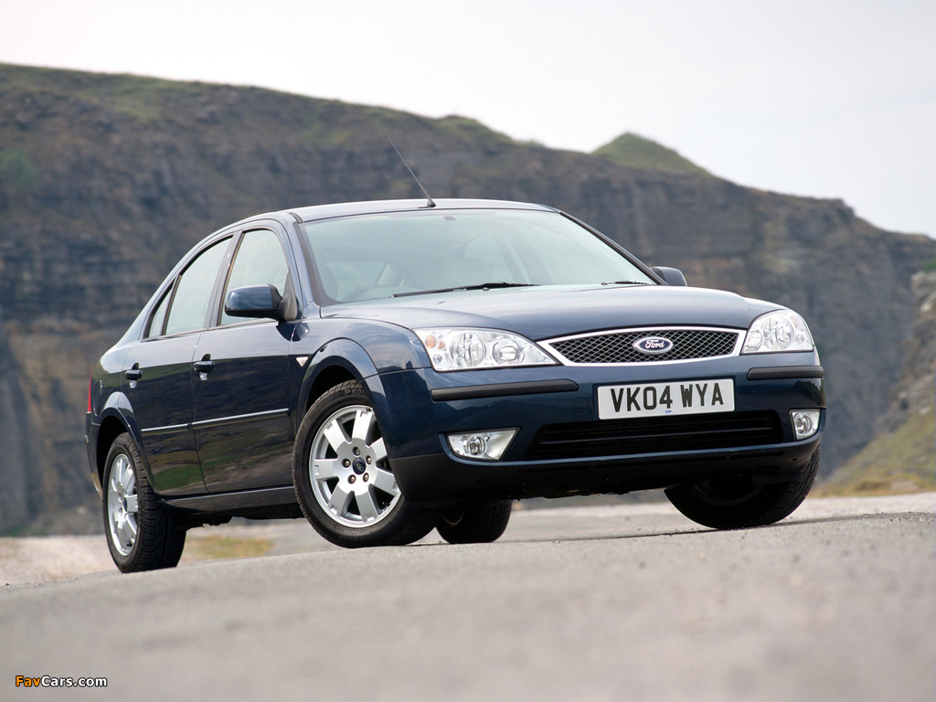 Ford Mondeo Sedan UK-spec 2004–07 photos (1024 x 768)