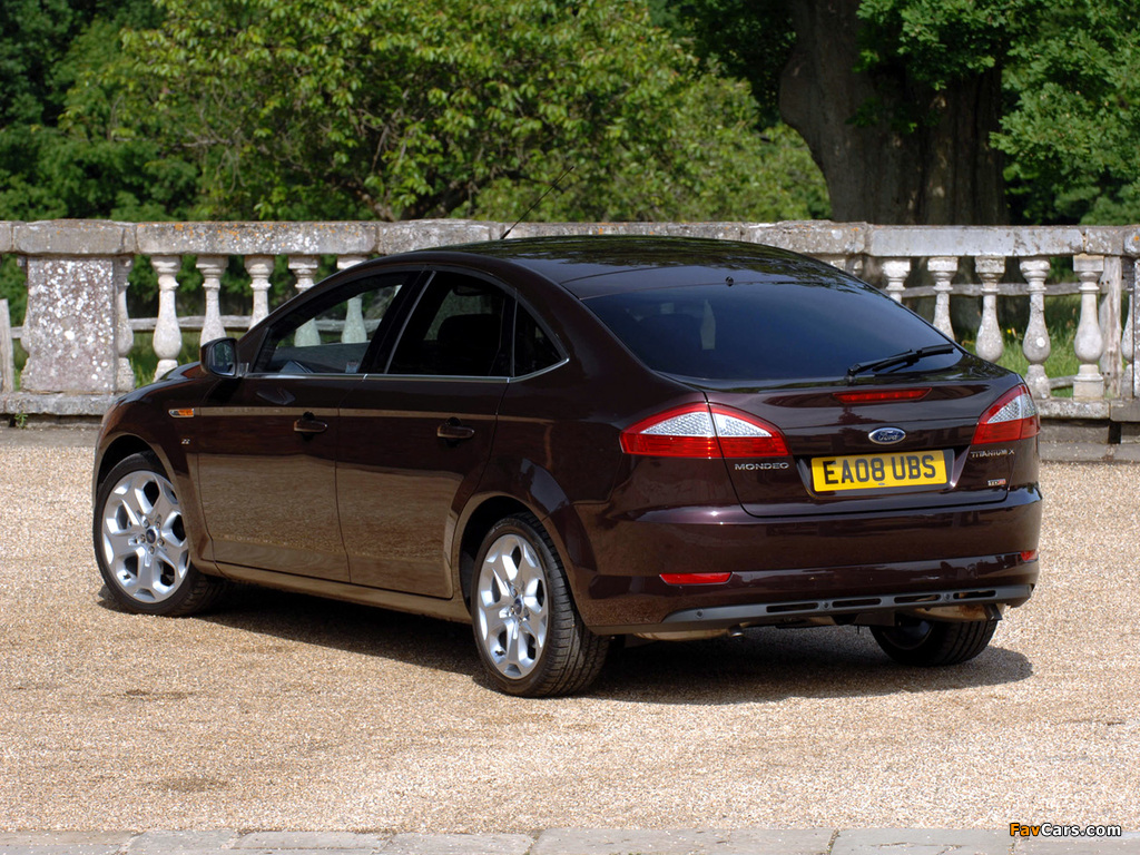 Ford Mondeo Titanium X 2.2 TDCi UK-spec 2008–10 wallpapers (1024 x 768)