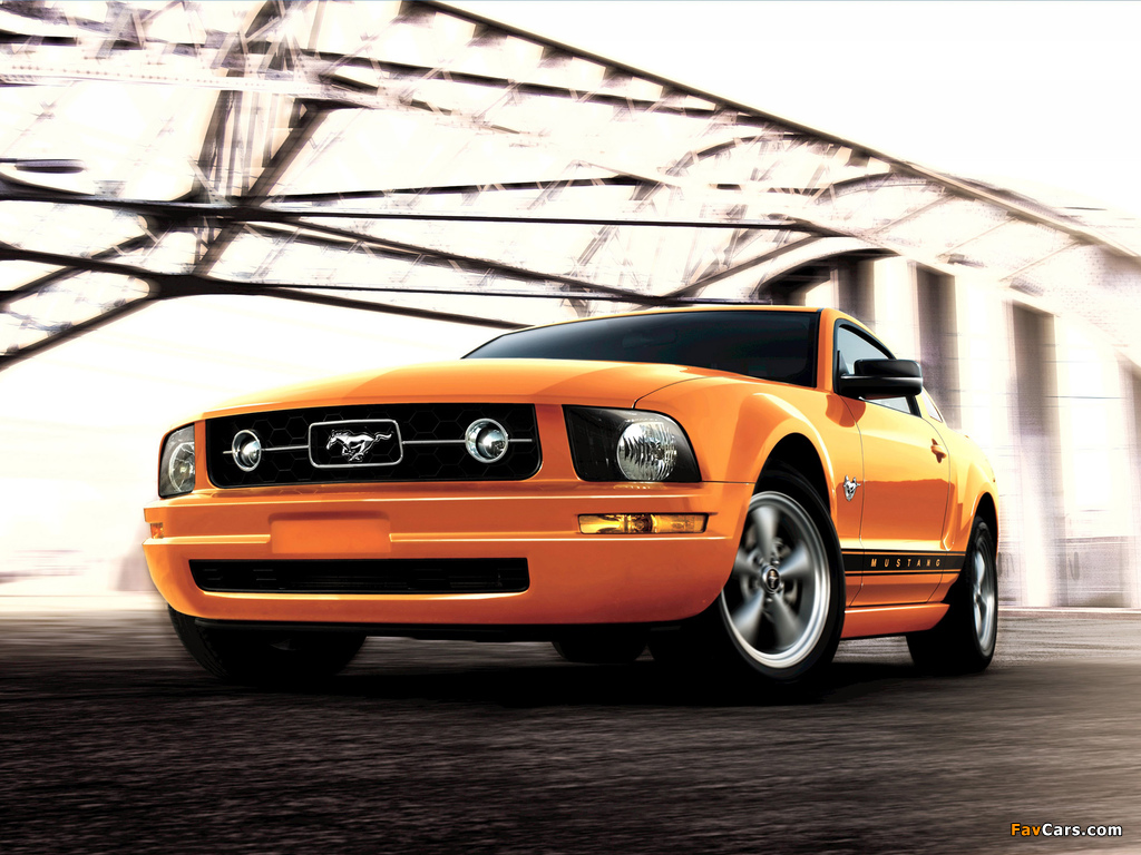 Mustang Coupe 2005–08 wallpapers (1024 x 768)