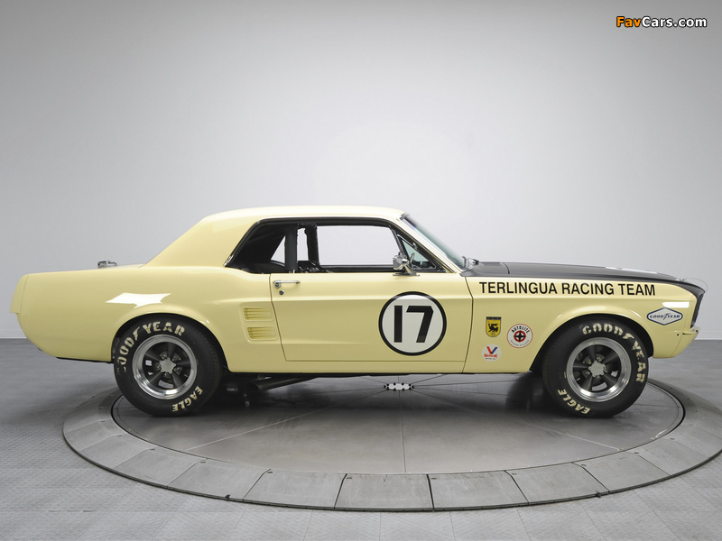 Mustang Coupe Race Car (65B) 1967 wallpapers (800 x 600)