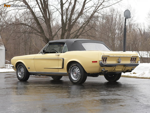 Mustang GT Convertible 1968 wallpapers (640 x 480)