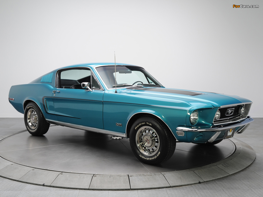 Mustang GT Fastback 1968 wallpapers (1024 x 768)