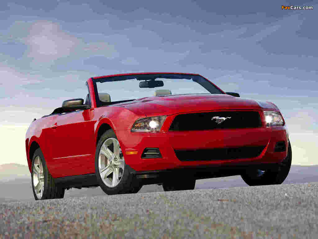 Mustang Convertible 2009–12 wallpapers (1024 x 768)