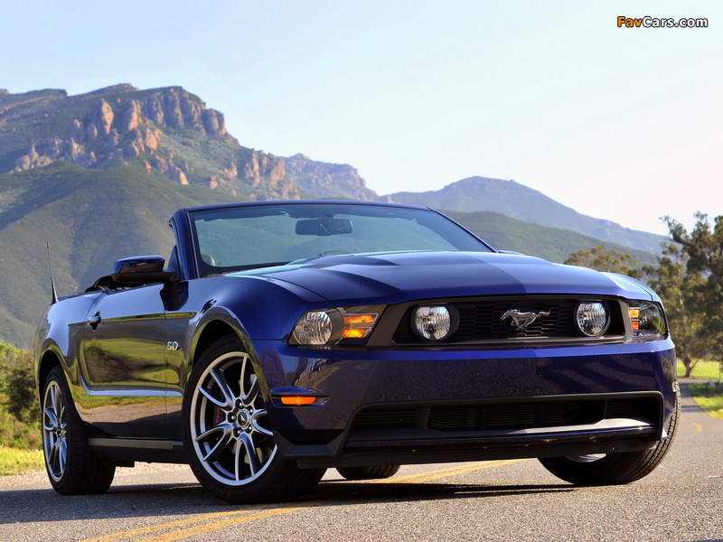 Mustang GT Convertible 2009–12 wallpapers (800 x 600)