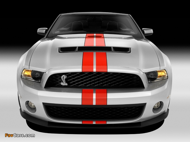 Shelby GT500 SVT Convertible 2010–12 wallpapers (640 x 480)