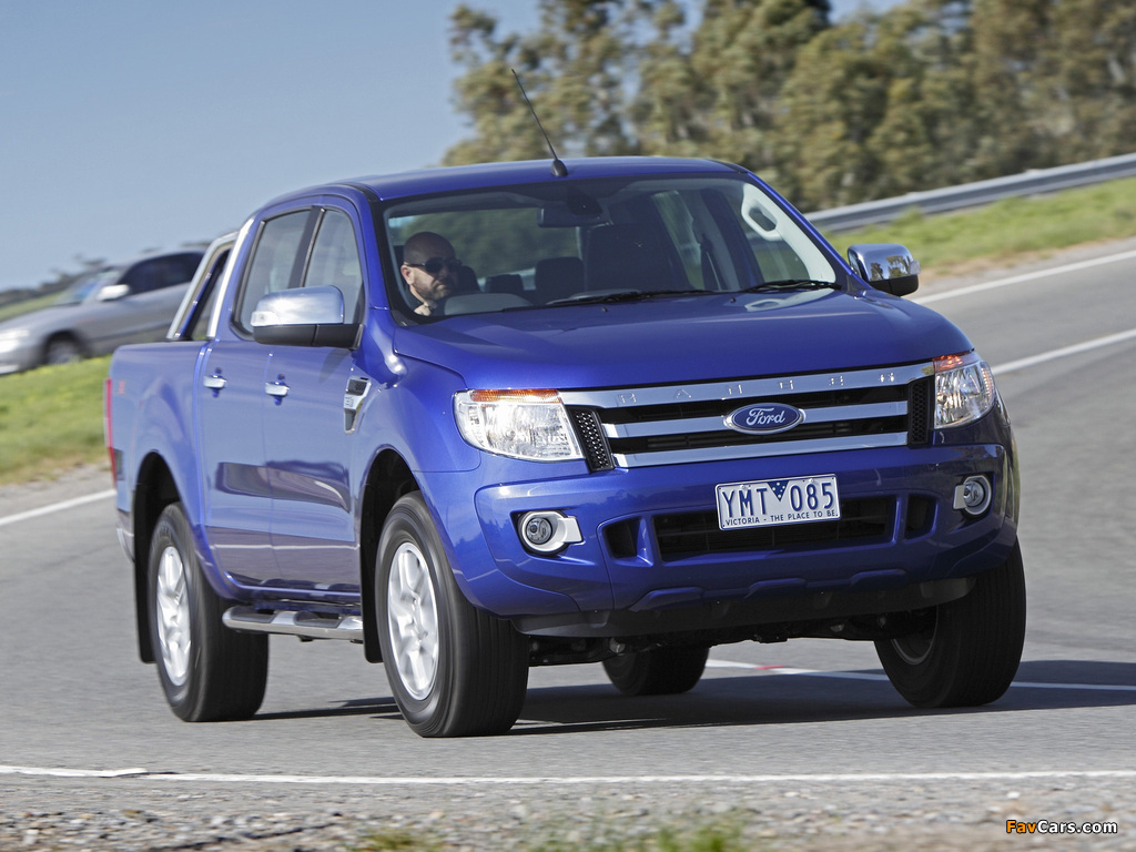 Ford Ranger Double Cab XLT AU-spec 2011 images (1024 x 768)