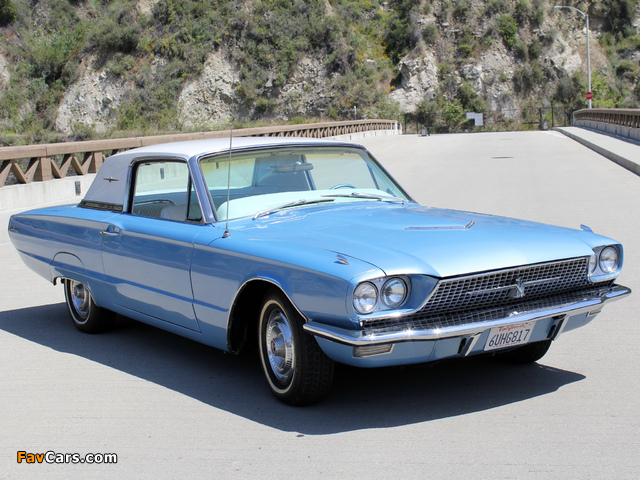 Ford Thunderbird Town Hardtop Coupe (63C) 1966 wallpapers (640 x 480)