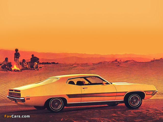 Ford Torino GT Sportsroof (63F) 1971 wallpapers (640 x 480)