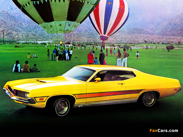 Ford Torino GT Sportsroof (63F) 1971 wallpapers (640 x 480)