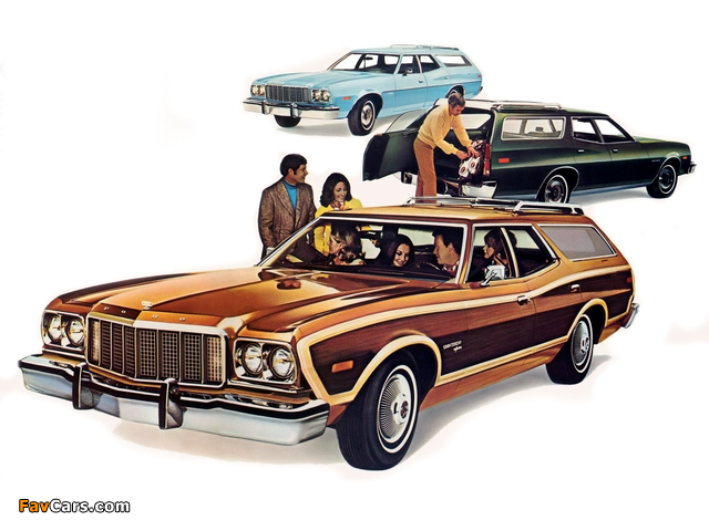 Ford Torino Wagon & Gran Torino Wagon & Gran Torino Squire Wagon 1975 wallpapers (640 x 480)
