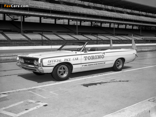 Pictures of Ford Torino GT Convertible Indy 500 Pace Car 1968 (640 x 480)