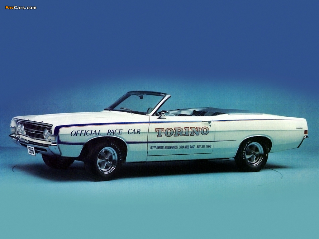 Ford Torino GT Convertible Indy 500 Pace Car 1968 wallpapers (1024 x 768)