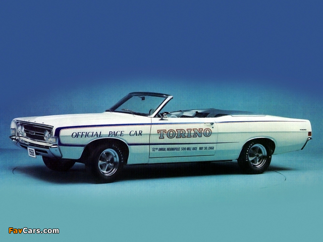 Ford Torino GT Convertible Indy 500 Pace Car 1968 wallpapers (640 x 480)