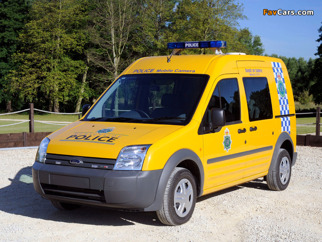 Ford Transit Connect Crew Van Police 2006–09 images (640 x 480)