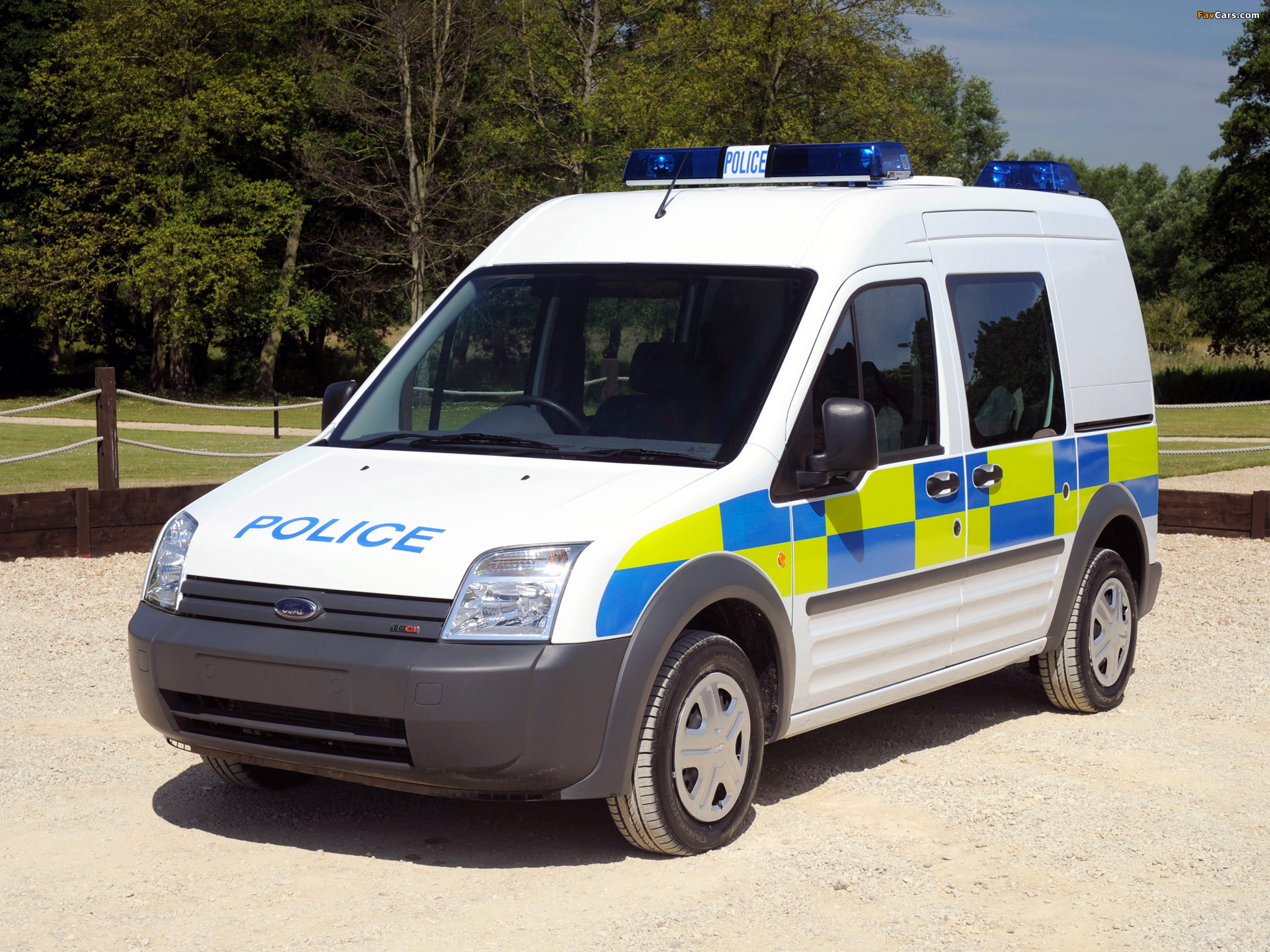 Ford Transit Connect Crew Van Police 2006–09 wallpapers (2048 x 1536)
