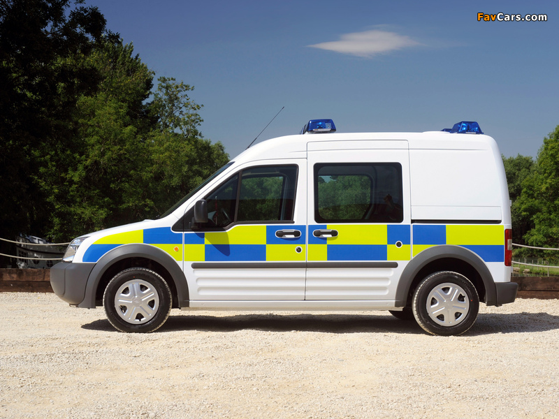 Ford Transit Connect Crew Van Police 2006–09 wallpapers (800 x 600)