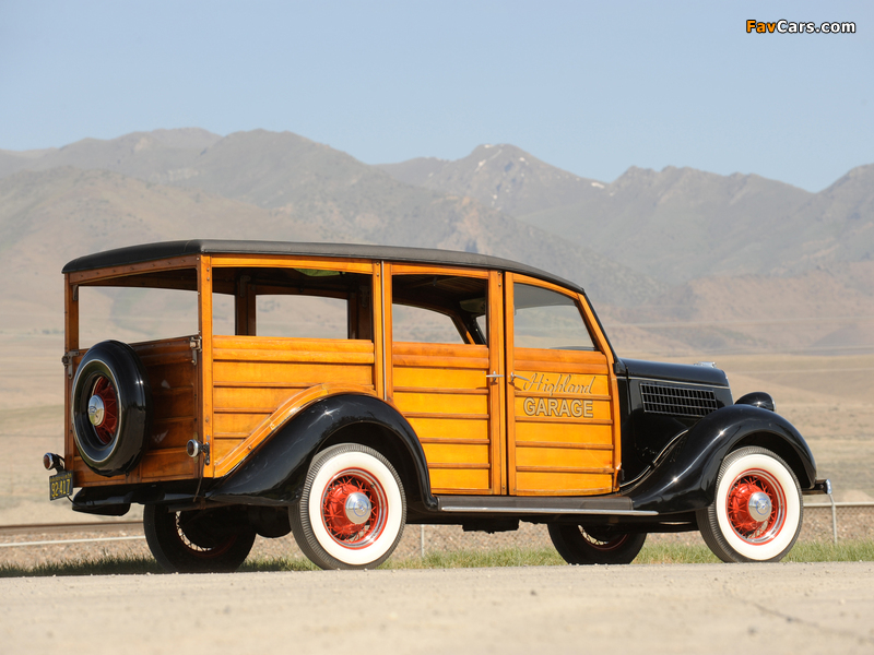 Ford V8 Deluxe Station Wagon (48-790) 1935 wallpapers (800 x 600)