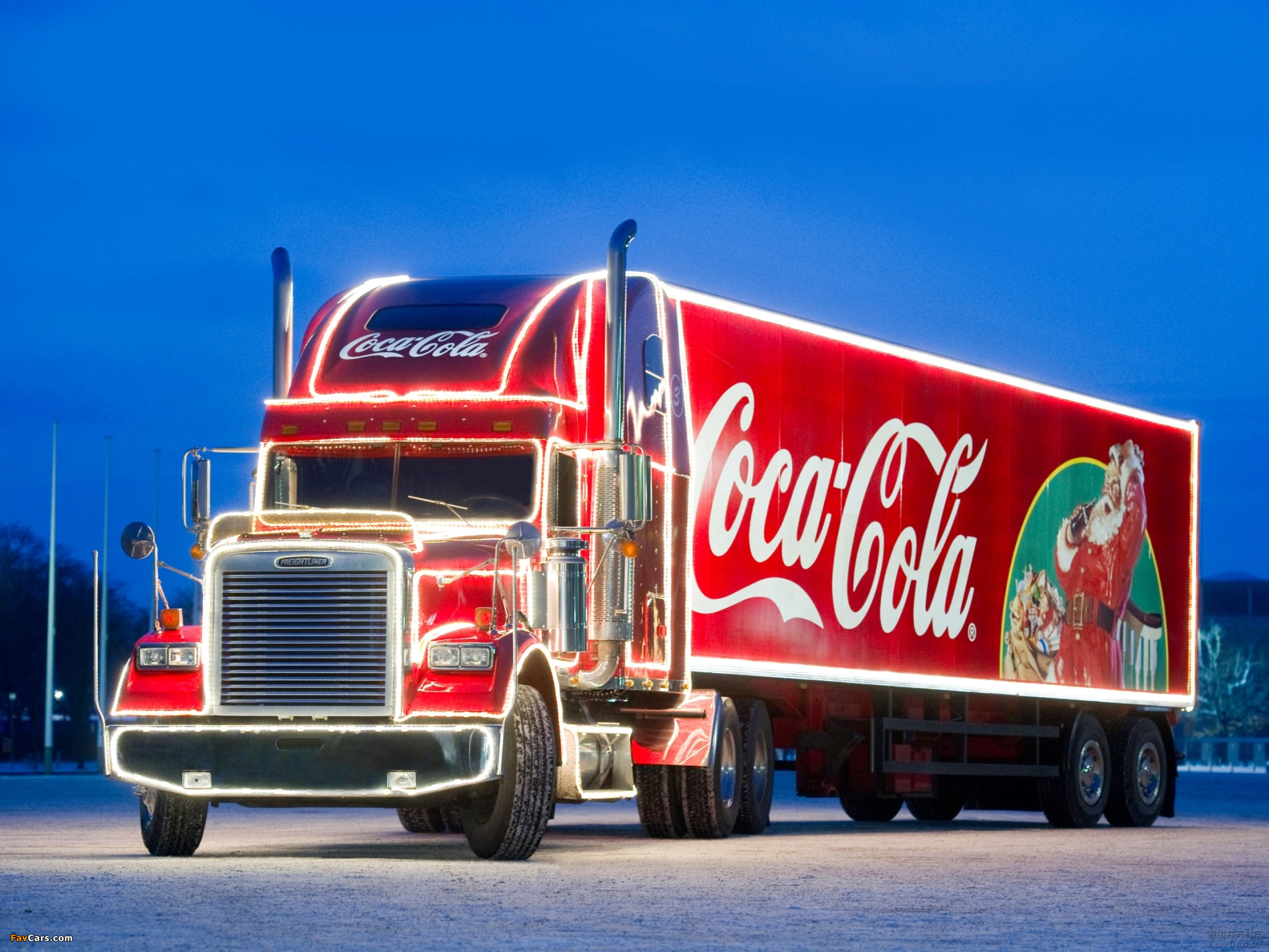 Freightliner Classic Coca-Cola Christmas Truck 2009 wallpapers (2048 x 1536)