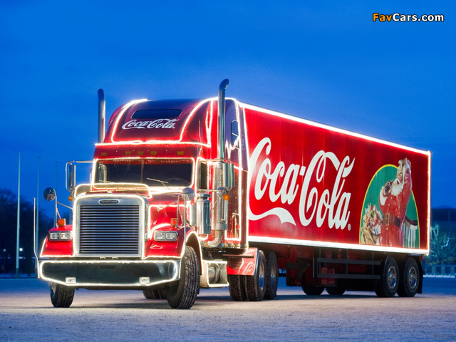 Freightliner Classic Coca-Cola Christmas Truck 2009 wallpapers (640 x 480)