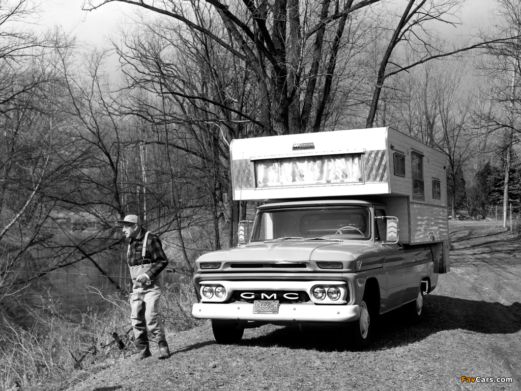 GMC 1000 Wolverine Camper Pickup Truck 1966 wallpapers (1024 x 768)