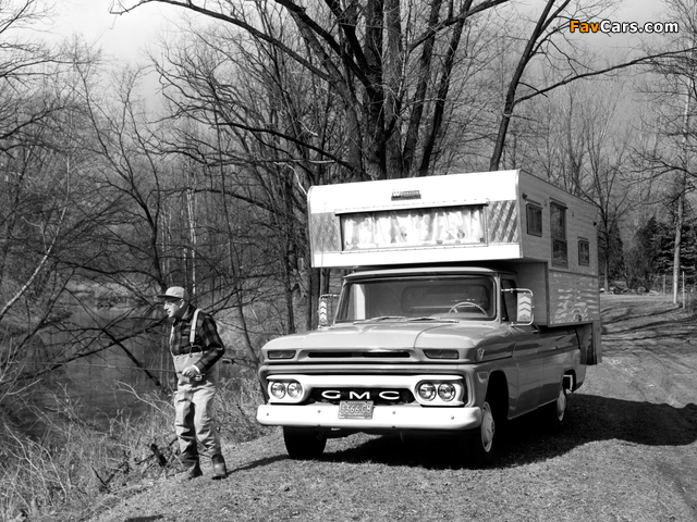 GMC 1000 Wolverine Camper Pickup Truck 1966 wallpapers (640 x 480)