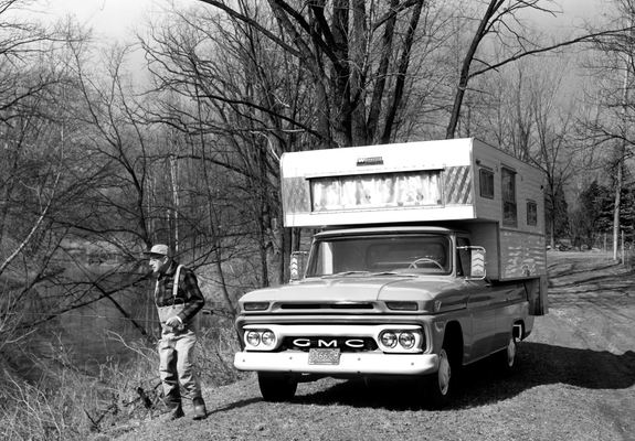 GMC 1000 Wolverine Camper Pickup Truck 1966 wallpapers