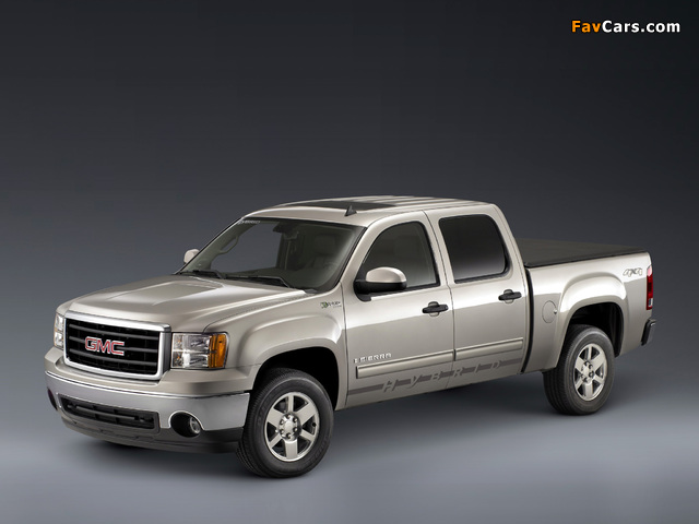 GMC Sierra Hybrid Crew Cab 2008–13 pictures (640 x 480)