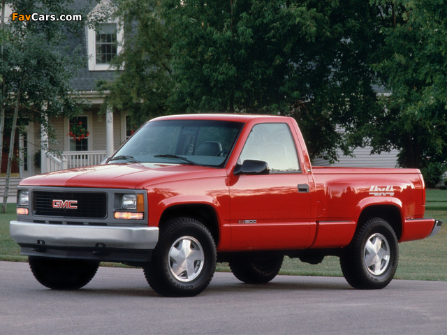 Pictures of GMC Sierra Regular Cab Work Truck 1992–98 (640 x 480)