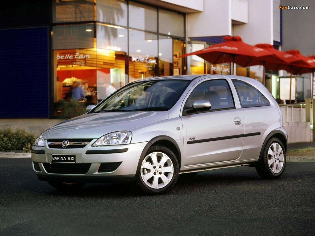 Holden XC Barina 3-door 2003–05 images (1024 x 768)